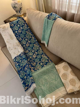 PURE KHADDI COTTON SCREEN PRINT 3PIC (সেলাই ছাড়া)